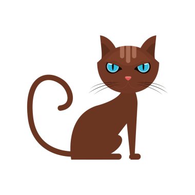 Evde beslenen hayvan izole kedi tasarım