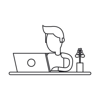 İzole operatör adam tasarım