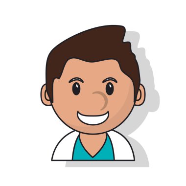 İzole edilmiş erkek çizgi film tasarımı