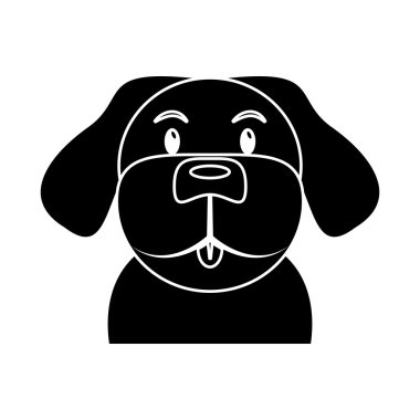 Evde beslenen hayvan izole köpek tasarım