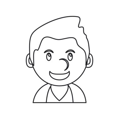 İzole edilmiş erkek çizgi film tasarımı