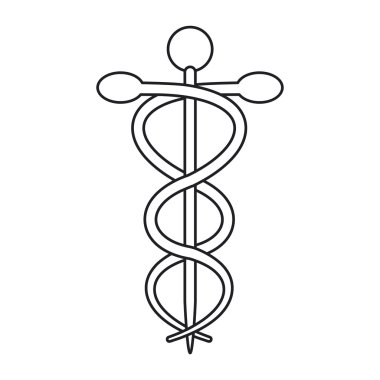 İzole caduceus ve tıbbi bakım tasarım
