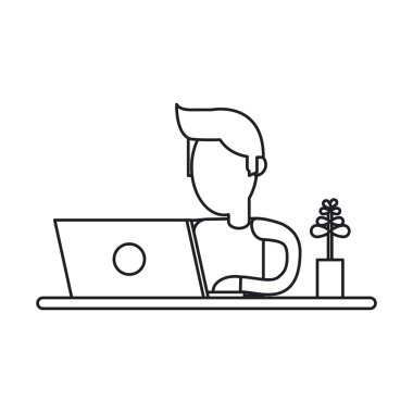 İzole operatör adam tasarım