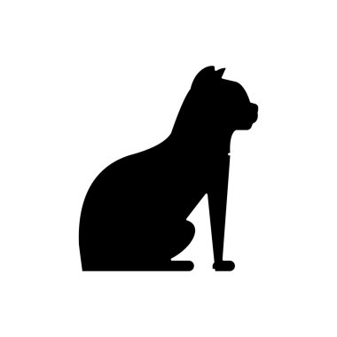 İzole kedi evde beslenen hayvan siluet tasarım