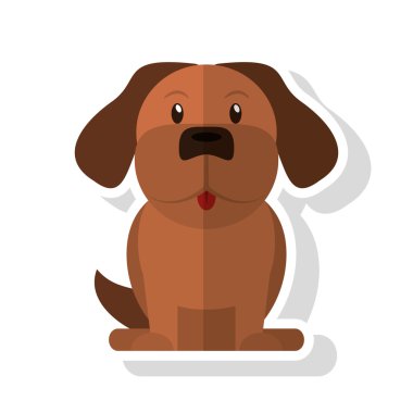 Evde beslenen hayvan izole köpek tasarım