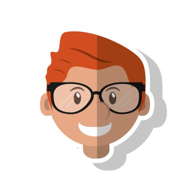 Gözlük tasarımı ile izole karikatür