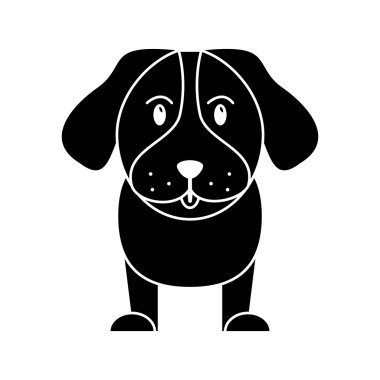 Evde beslenen hayvan izole köpek tasarım