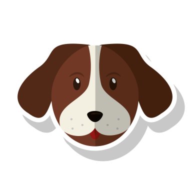 Evde beslenen hayvan izole köpek tasarım