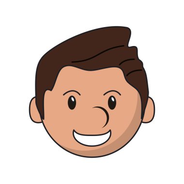 İzole edilmiş erkek çizgi film tasarımı