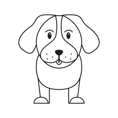 Evde beslenen hayvan izole köpek tasarım