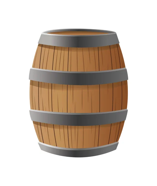 Izolované barel designu dřevo — Stockový vektor