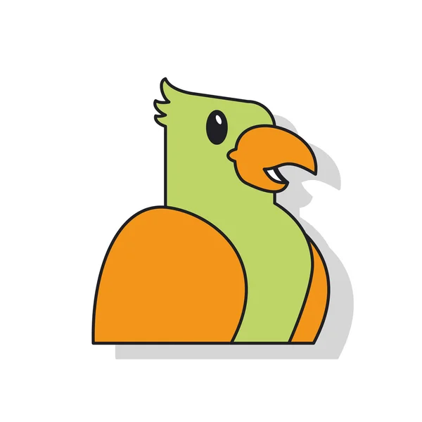 Diseño de mascotas de aves aisladas — Vector de stock