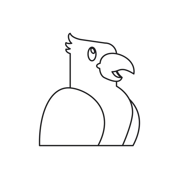 Isoliertes Vogel-Haustier-Design — Stockvektor