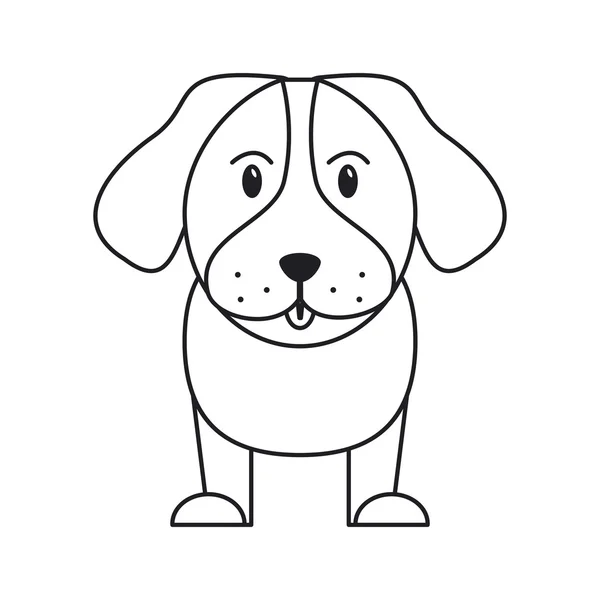 Isolé chien animal de compagnie design — Image vectorielle