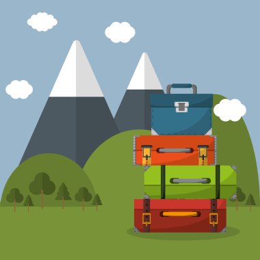 seyahat tatil veya tatil ilgili simgeler resim