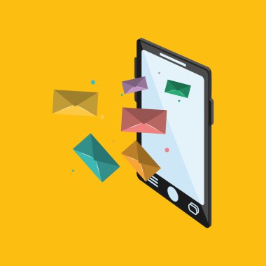 Dijital ileti ilgili simgeler resim