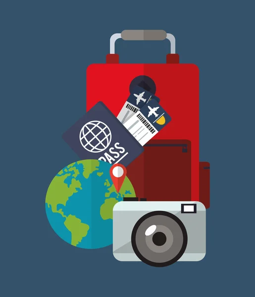 Подорожі відпустка або канікули пов'язані іконки зображення — стоковий вектор