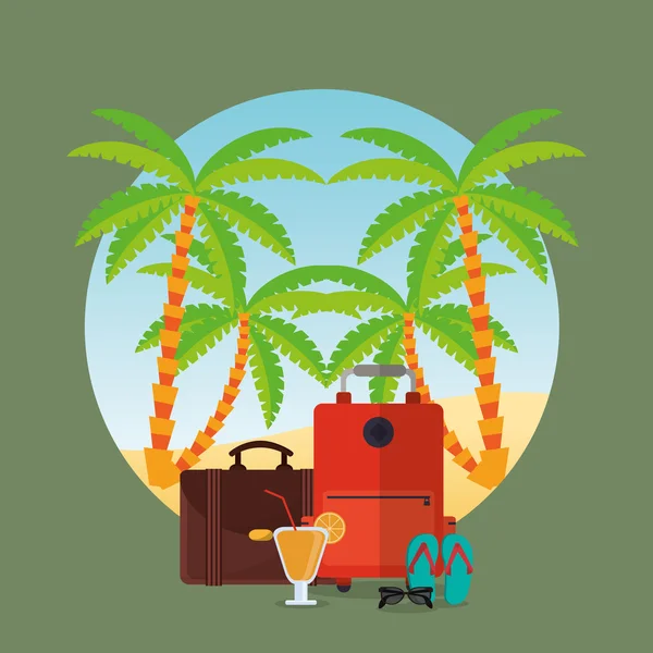 여행 휴가 또는 휴일 관련된 아이콘 이미지 — 스톡 벡터