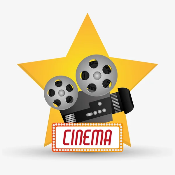 Videocamera cinema and movie design — Stock Vector