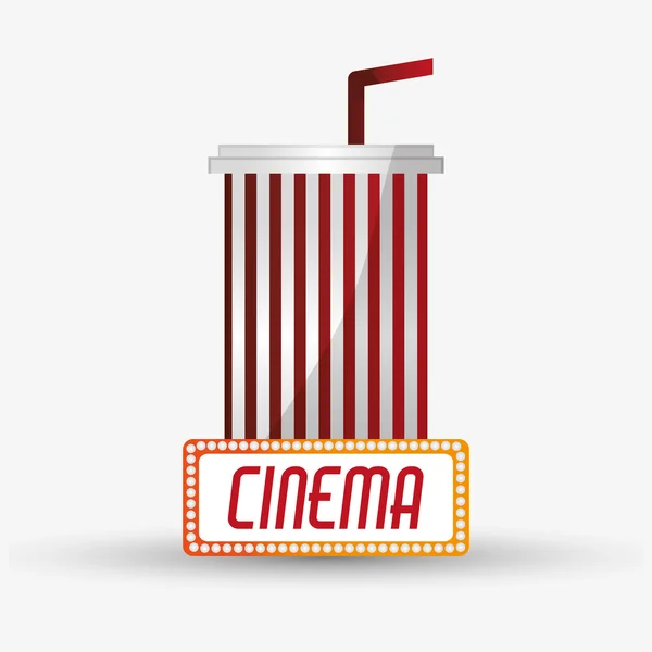 ソーダの映画館と映画のデザイン — ストックベクタ
