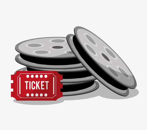 Film reel cinema and movie design — Stock Vector