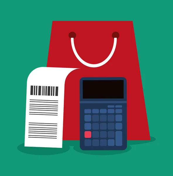 Väska betalning och shopping design — Stock vektor