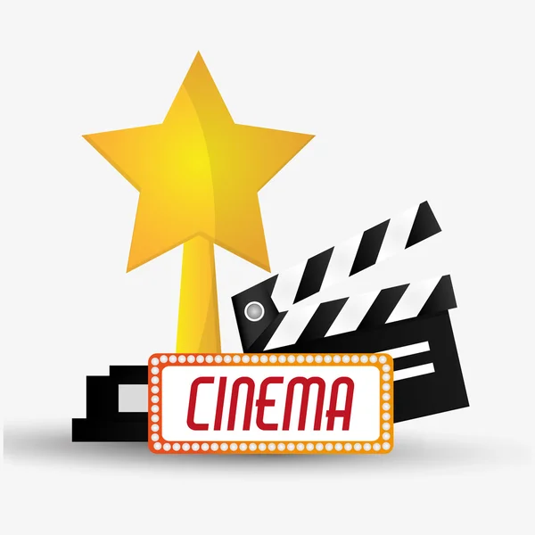 Clapboard cinema and movie design — Stock Vector