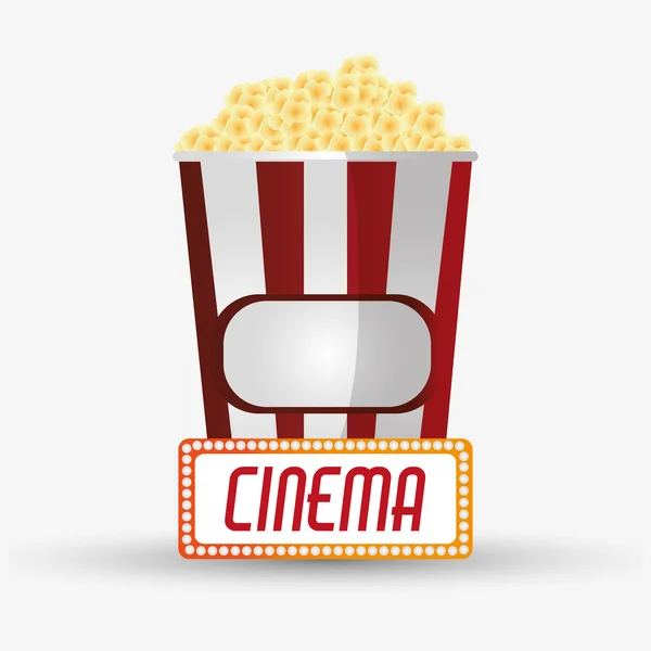 Cinéma Por corn et design de film — Image vectorielle