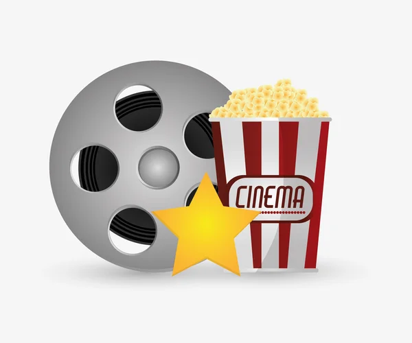 Film bobina cinema e film design — Vettoriale Stock