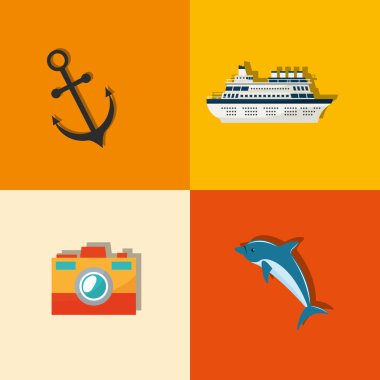 seyahat tatil veya tatil ilgili simgeler resim