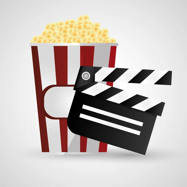 Clapboard cinema e design cinematografico — Vettoriale Stock