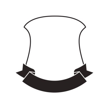 İzole dekoratif kurdele ve çerçeve tasarımı