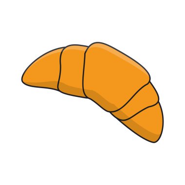 İzole kruvasan yemek tasarım