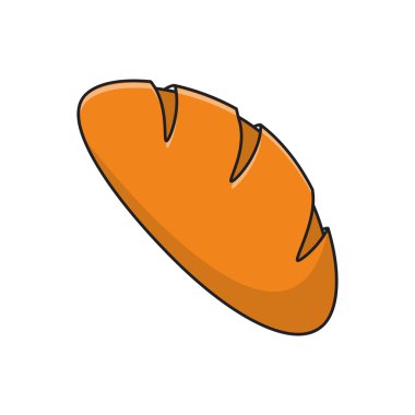 İzole ekmek yiyecek tasarım