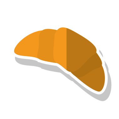 İzole kruvasan yemek tasarım