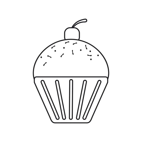 Isolierte Muffin-Food-Design — Stockvektor
