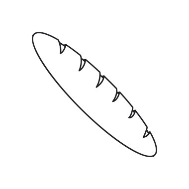 İzole ekmek yiyecek tasarım