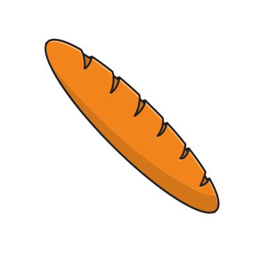 İzole ekmek yiyecek tasarım