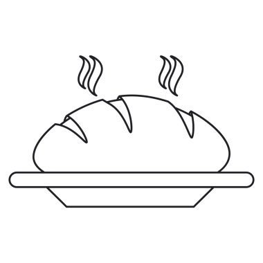 İzole ekmek yiyecek tasarım