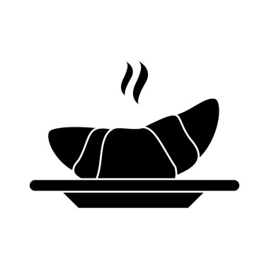 İzole kruvasan yemek tasarım