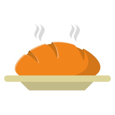 İzole ekmek yiyecek tasarım