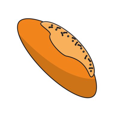 İzole ekmek yiyecek tasarım