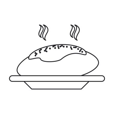 İzole ekmek yiyecek tasarım