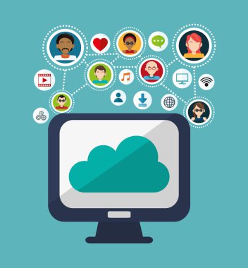 Socia kitle iletişim araçları ilgili simgeler imge