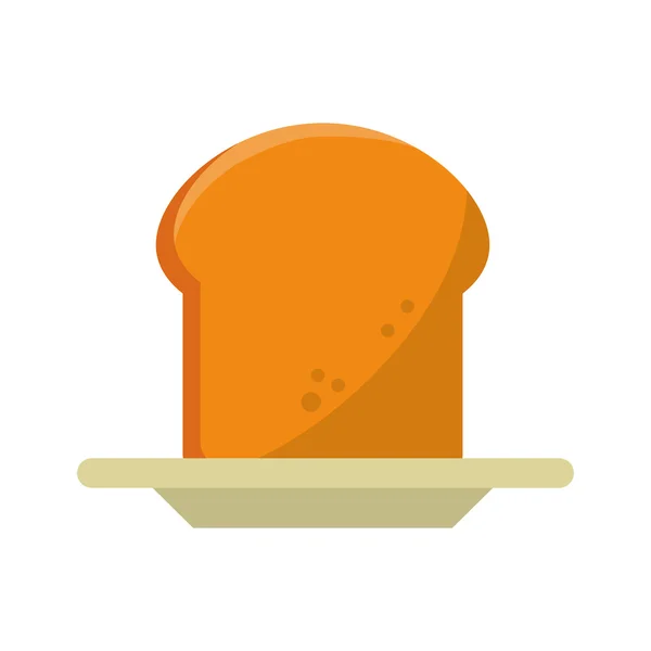 Conception isolée de pain alimentaire — Image vectorielle