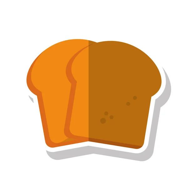 Design de alimentos de pão isolado — Vetor de Stock