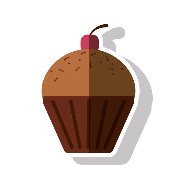 Isolierte Muffin-Food-Design — Stockvektor