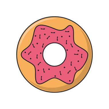 İzole donut yemek tasarım