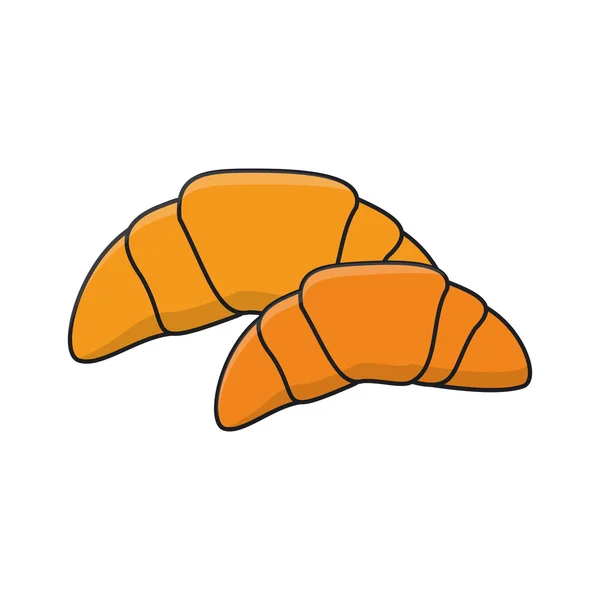 Design potravin izolované croissant — Stockový vektor