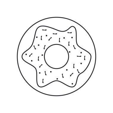 İzole donut yemek tasarım
